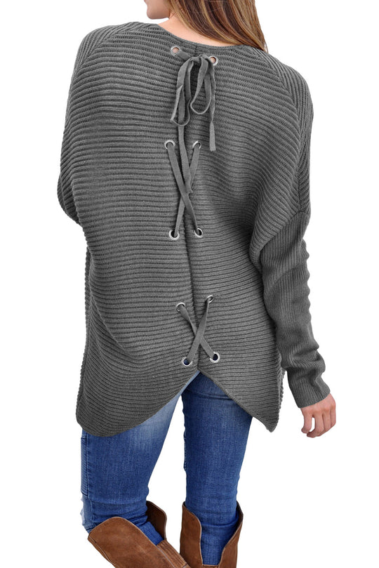 Cardigan cu maneci lungi si model la spate S716-181