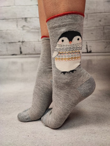 Sosete medii din bumbac ultrasox model pinguin STK429-1822