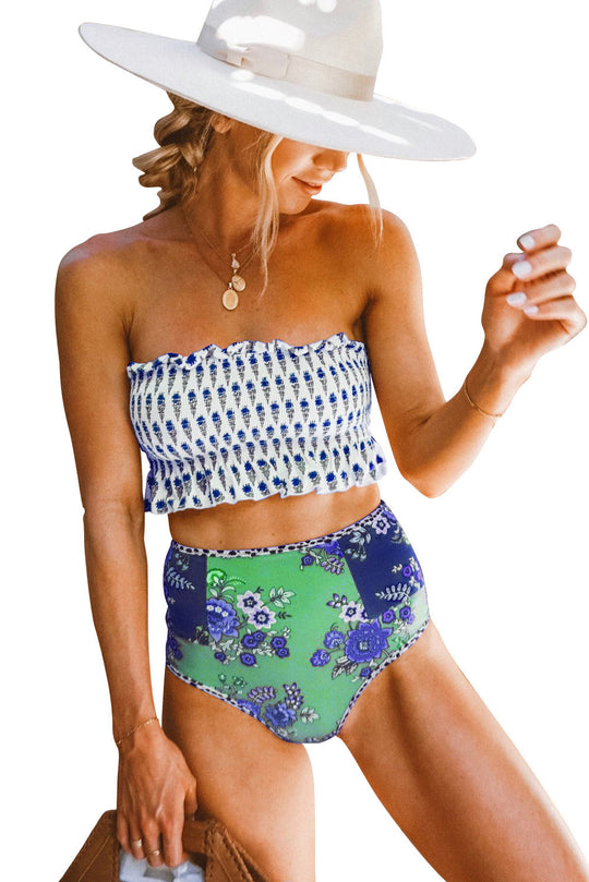 Costum de baie in 2 piese model floral SW1888-124