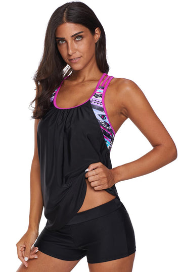 Costum de baie tankini in doua piese cu maiou SW618-151