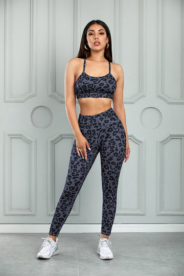 Compleu sport/casual din bustiera si colanti model leopard T553-9918