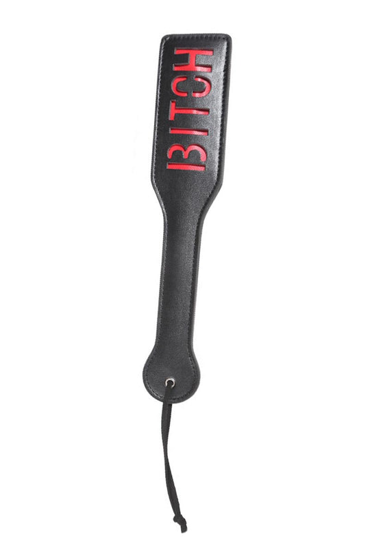 Paleta fetish cu decupaj BITCH" din piele ecologica" TOY212-1