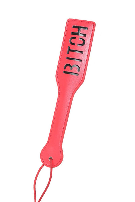 Paleta fetish cu decupaj BITCH" din piele ecologica" TOY212-3