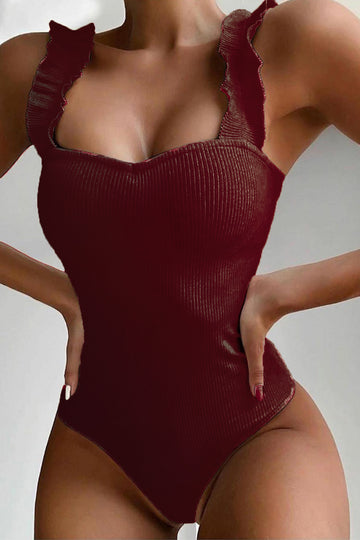 U638-81111 Body tip tricou cu cu aspect raiat
