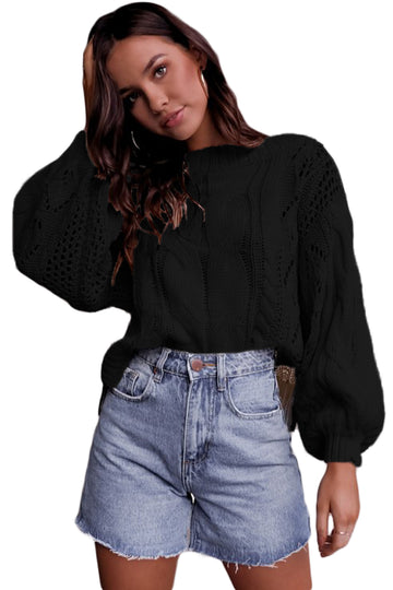 Bluza tricotata model lejer si maneci largi U749-1