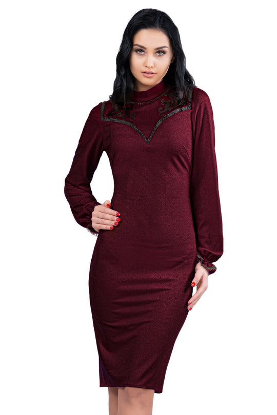 Rochie eleganta cu maneca lunga V425-2113