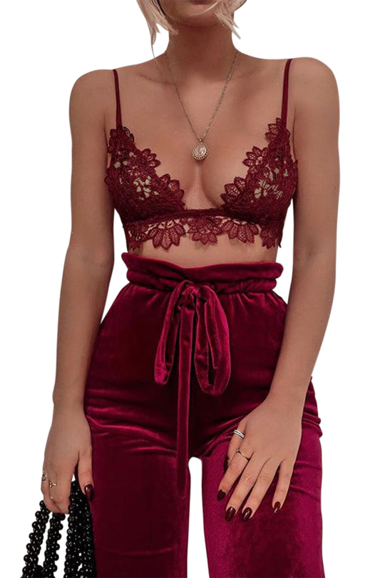 V95-81 Top bralette din broderie