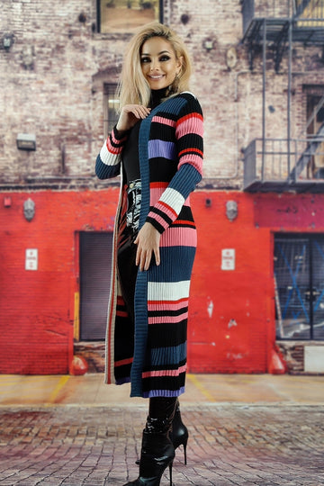 Cardigan lung cu model multicolor A737-541