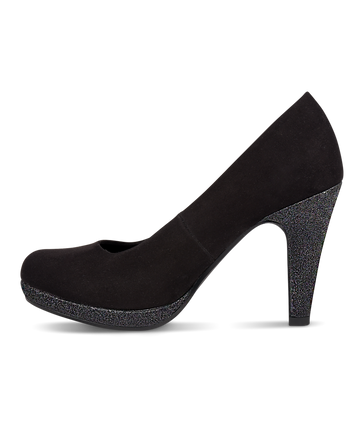 Pantofi de ocazie din imitatie piele intoarsa cu insertii stralucitoare CH2441-1