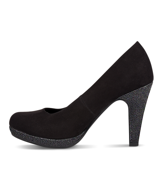 Pantofi de ocazie din imitatie piele intoarsa cu insertii stralucitoare CH2441-1