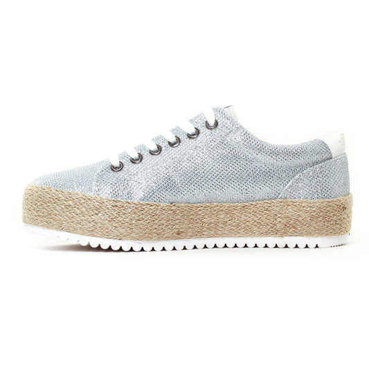 Pantofi casual cu aspect metalizat si talpa plana groasa CH2493-6