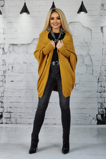 Cardigan tricotat model lejer cu buzunare L656-991