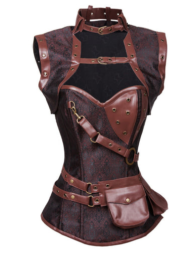 Corset cu bolero model vintage cu imprimeu G260-8A