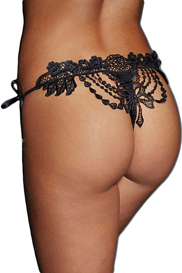 Chilot tanga sexy cu broderie la spate GS780-1
