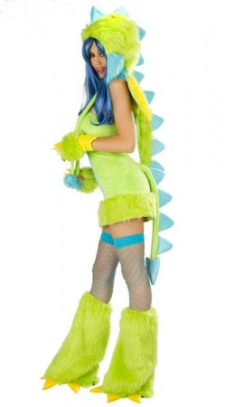 H167 - Costum Halloween pasare colorata sexi