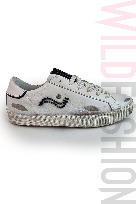 Adidasi casual DAVI din piele naturala cu aspect murdar CH38-211