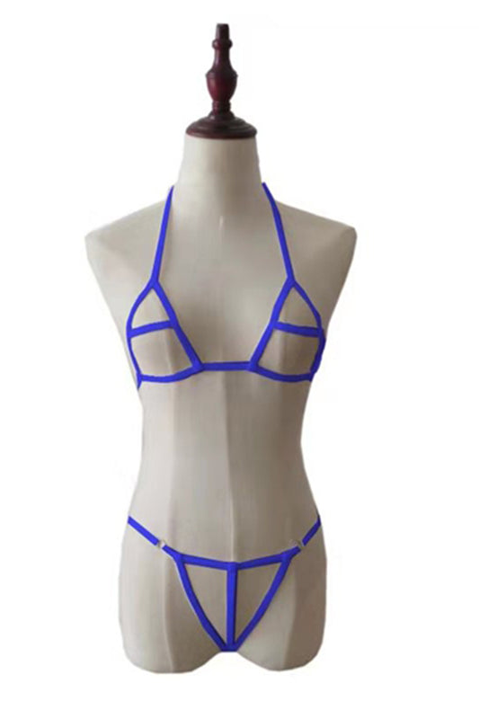 Lenjerie fetish din material elastic cu decupaje Q574-4