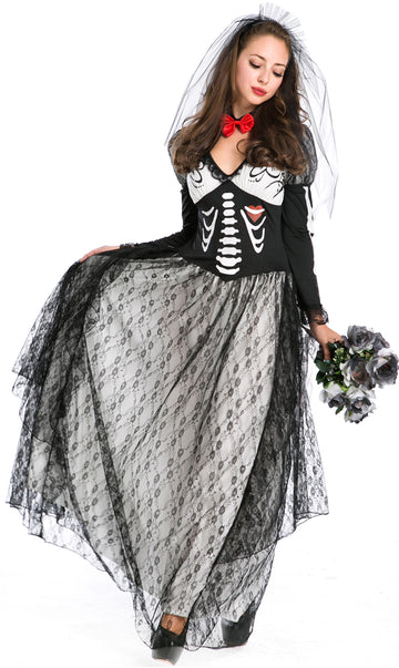 W306 Costum Halloween mireasa moarta